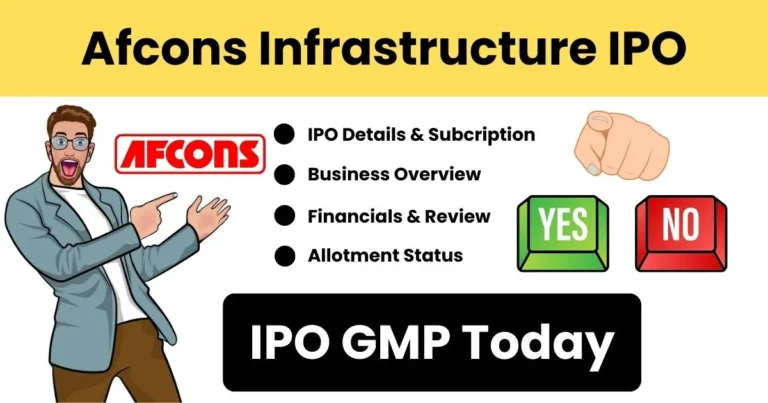 afcons infrastructure ipo gmp today