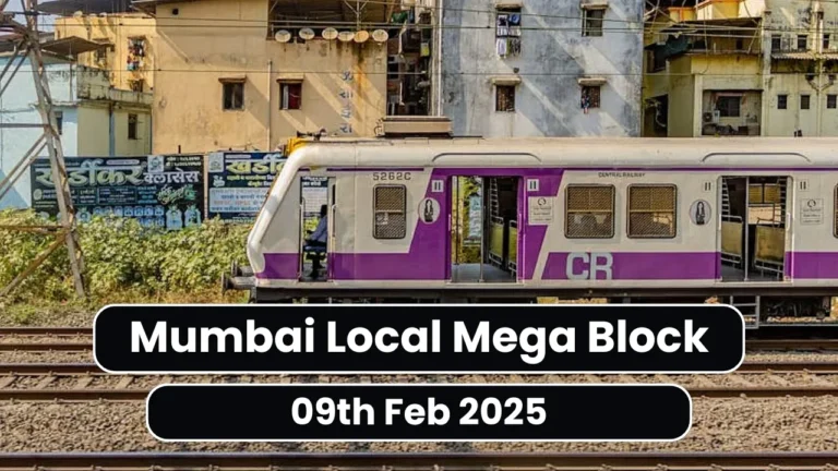 mumbai local mega block on 09th feb 2025