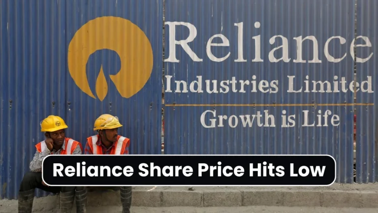 reliance share price hits low